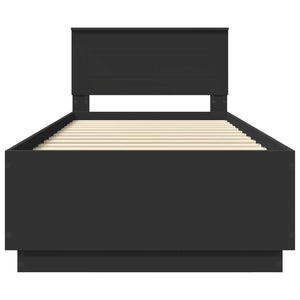 Struttura del letto Nero 100 x 200 cm Legno multistrato 3408195