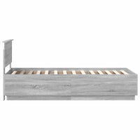 Struttura del letto con testiera Grigio Sonoma 100 x 200 cm 3408199