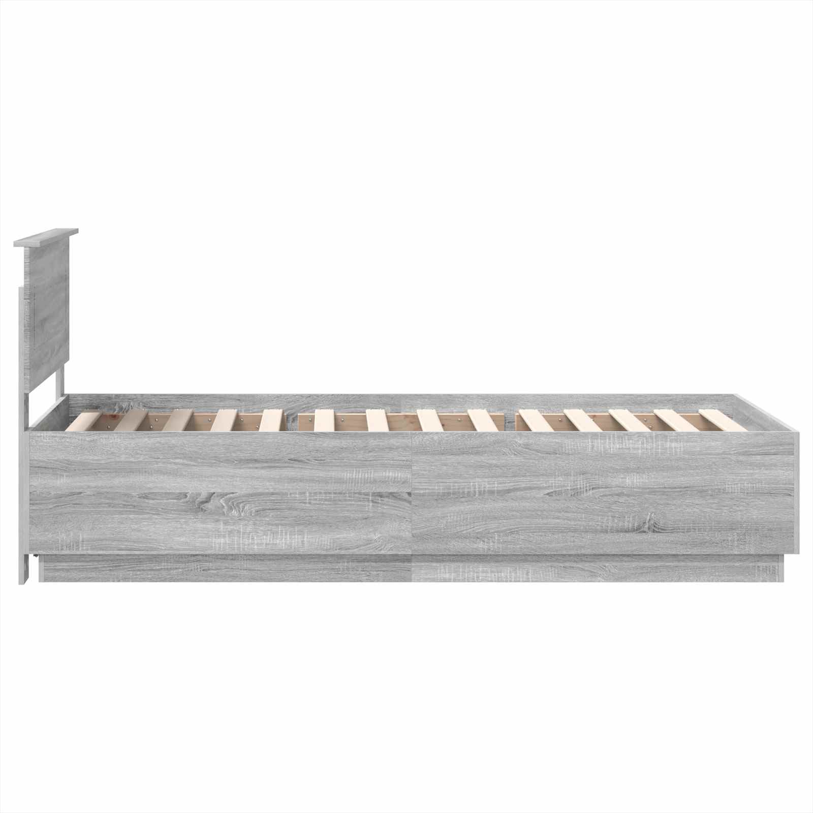 Struttura del letto Grigio Sonoma 90 x 190 cm Legno multistrato 3408206