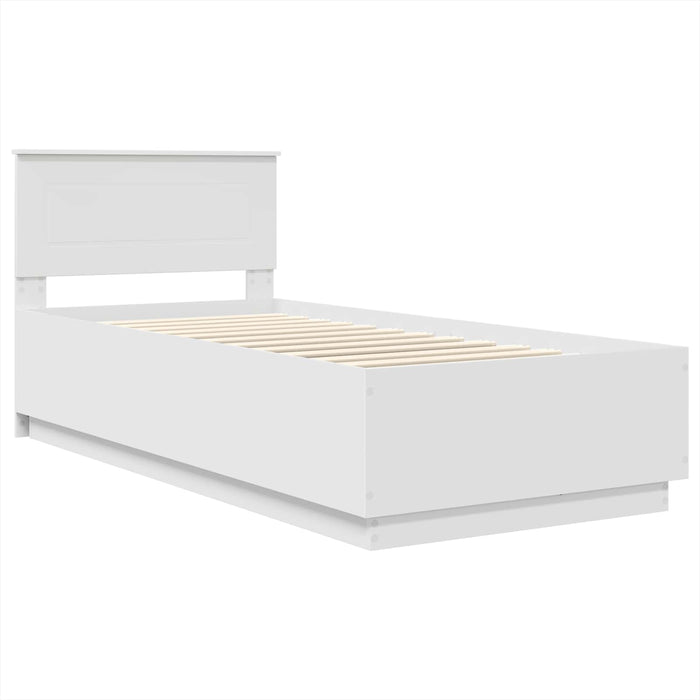 Struttura del letto Bianco 75 x 190 cm Legno multistrato 3408215