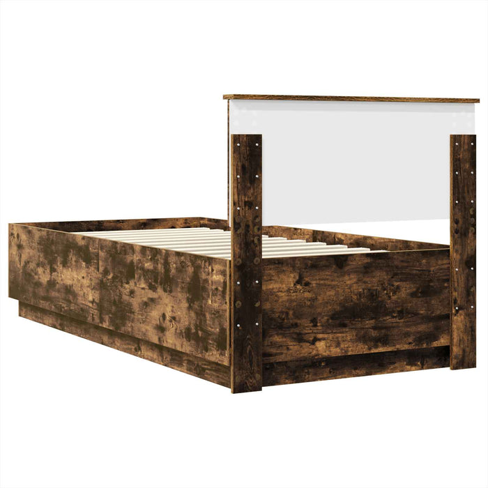 Struttura del letto Rovere fumé 70 x 190 cm Legno multistrato 3408219