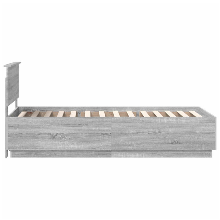 Struttura del letto Grigio Sonoma 70 x 190 cm Legno multistrato 3408220
