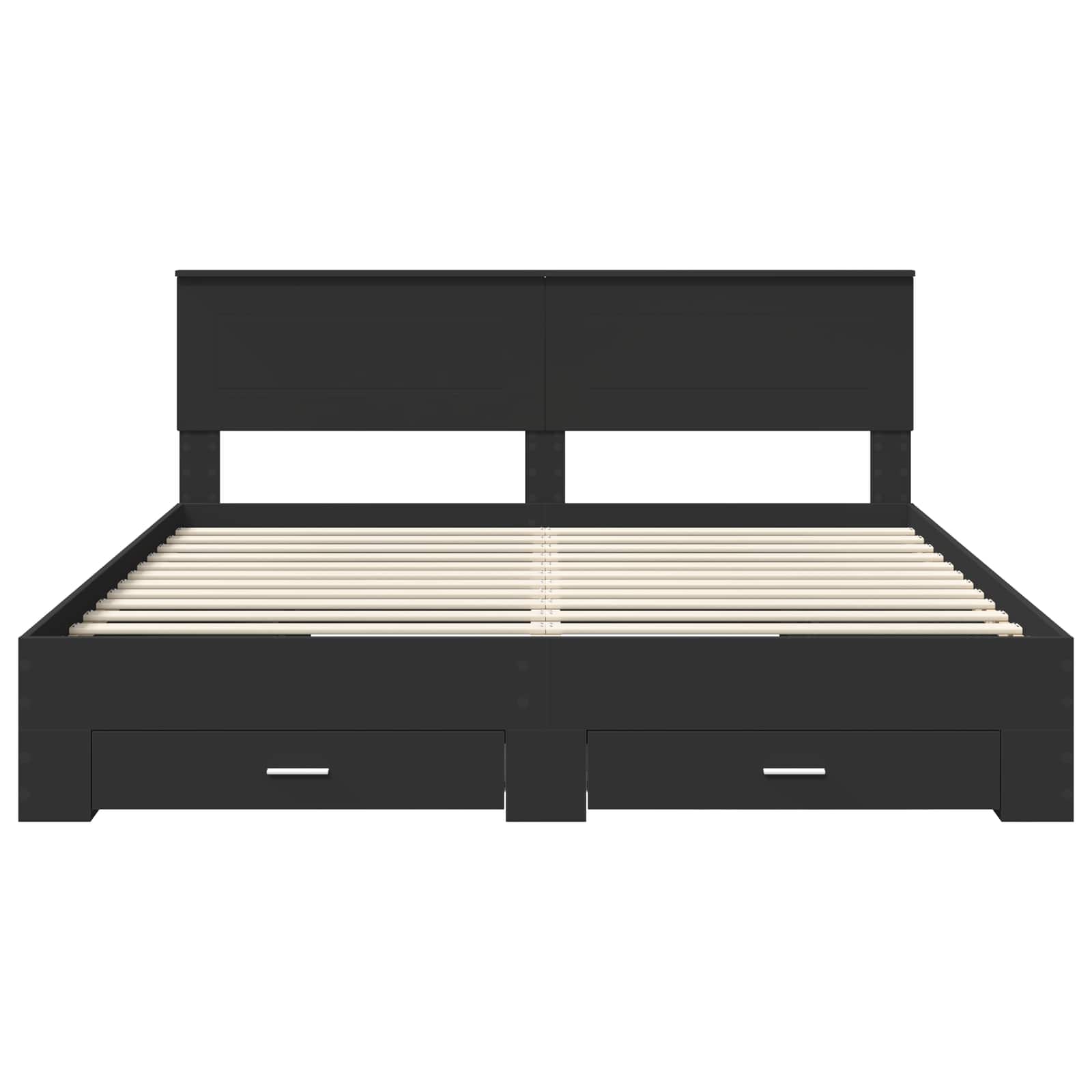 Struttura del letto Nero 180 x 200 cm Legno multistrato 3408230