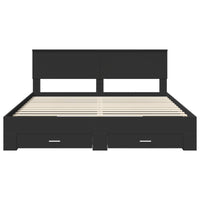 Struttura del letto Nero 180 x 200 cm Legno multistrato 3408230