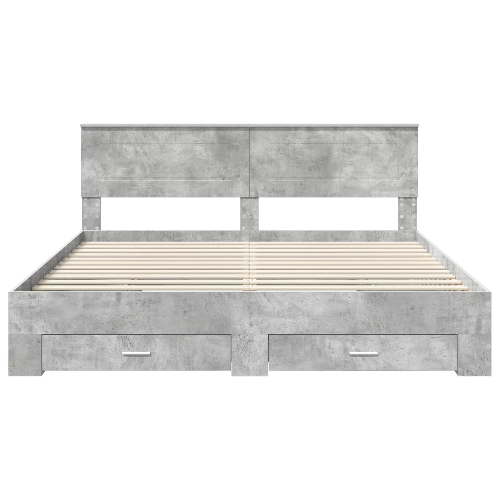 Struttura del letto con testiera-Giroletto con Testiera Grigio cemento 180 x 200 cm 367228