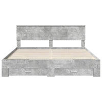 Struttura del letto con testiera-Giroletto con Testiera Grigio cemento 180 x 200 cm 367228