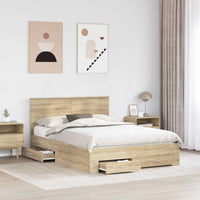 Struttura del letto con testiera-Giroletto con Testiera Rovere Sonoma 140 x 190 cm 430250