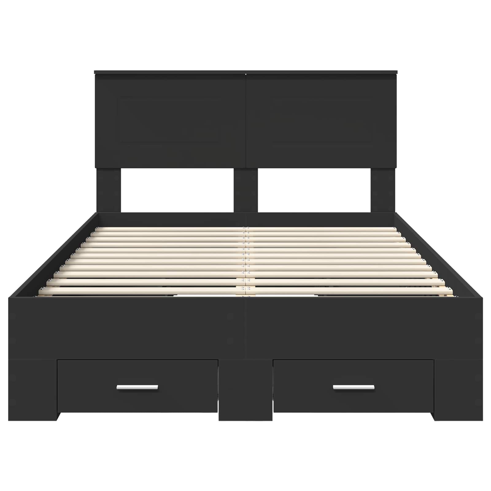 Struttura del letto Nero 135 x 190 cm Legno multistrato 3408273