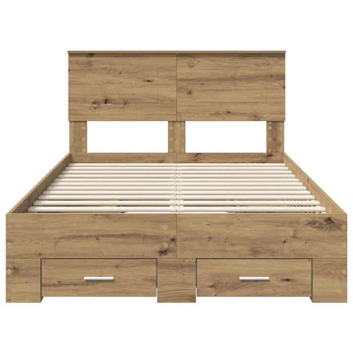 Struttura del letto Rovere artigianale 120 x 190 cm 3408289