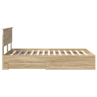 Struttura del letto con testiera-Giroletto con Testiera Rovere Sonoma 120 x 200 cm 266865