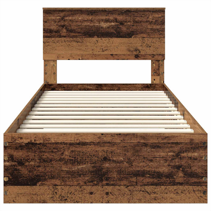 Struttura del letto con testiera-Giroletto con Testiera Legno vecchio 100 x 200 cm 196009