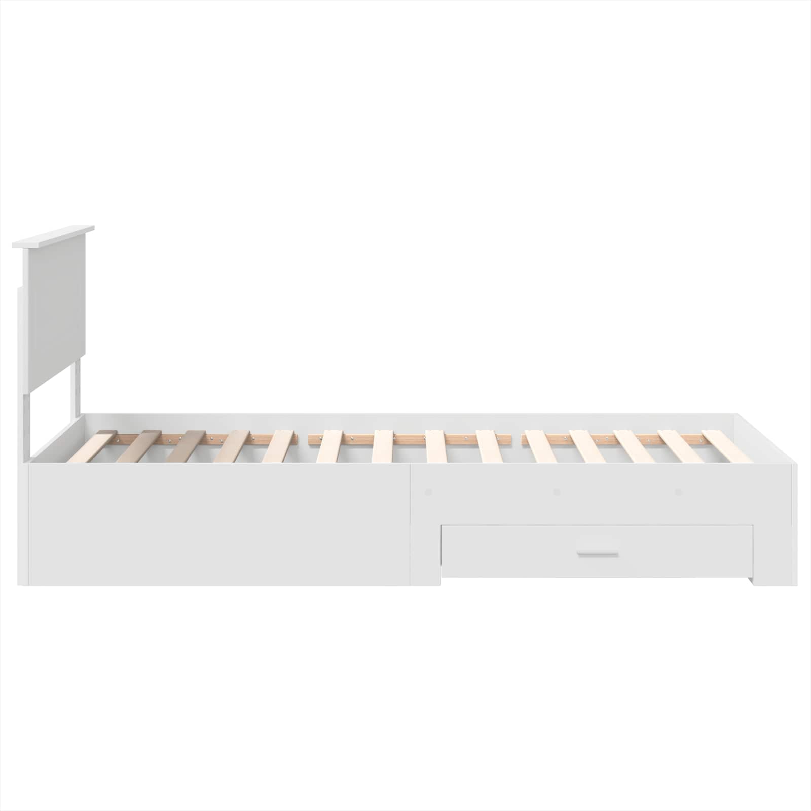 Struttura del letto con testiera-Giroletto con Testiera Bianco e Argento 75 x 190 cm 578667