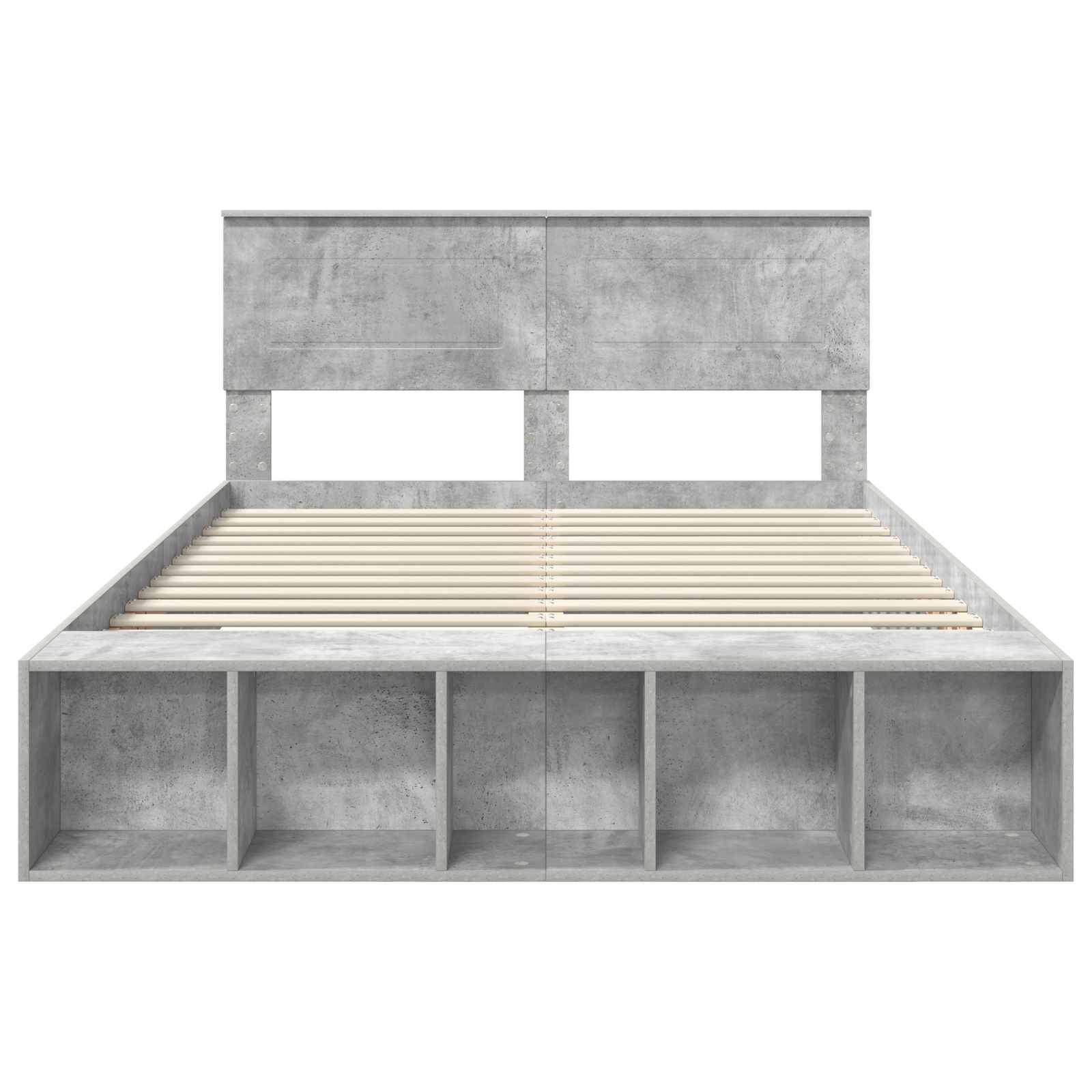 Struttura del letto con lo scaffale Grigio cemento 160 x 200 cm 3408350