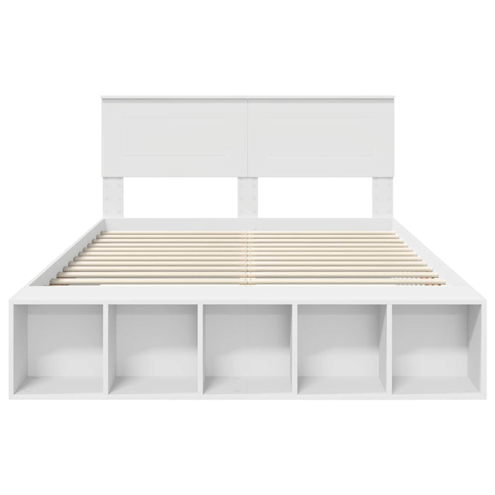 Struttura del letto Bianco 150 x 200 cm Legno multistrato 3408354