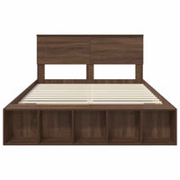 Struttura del letto con lo scaffale Rovere Marrone 150 x 200 cm 3408360