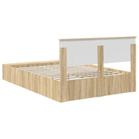 Struttura del letto con lo scaffale Rovere Sonoma 140 x 190 cm 3408363