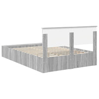Struttura del letto con lo scaffale Grigio Sonoma 140 x 190 cm 3408366