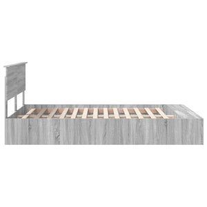 Struttura del letto con lo scaffale Grigio Sonoma 140 x 190 cm 3408366