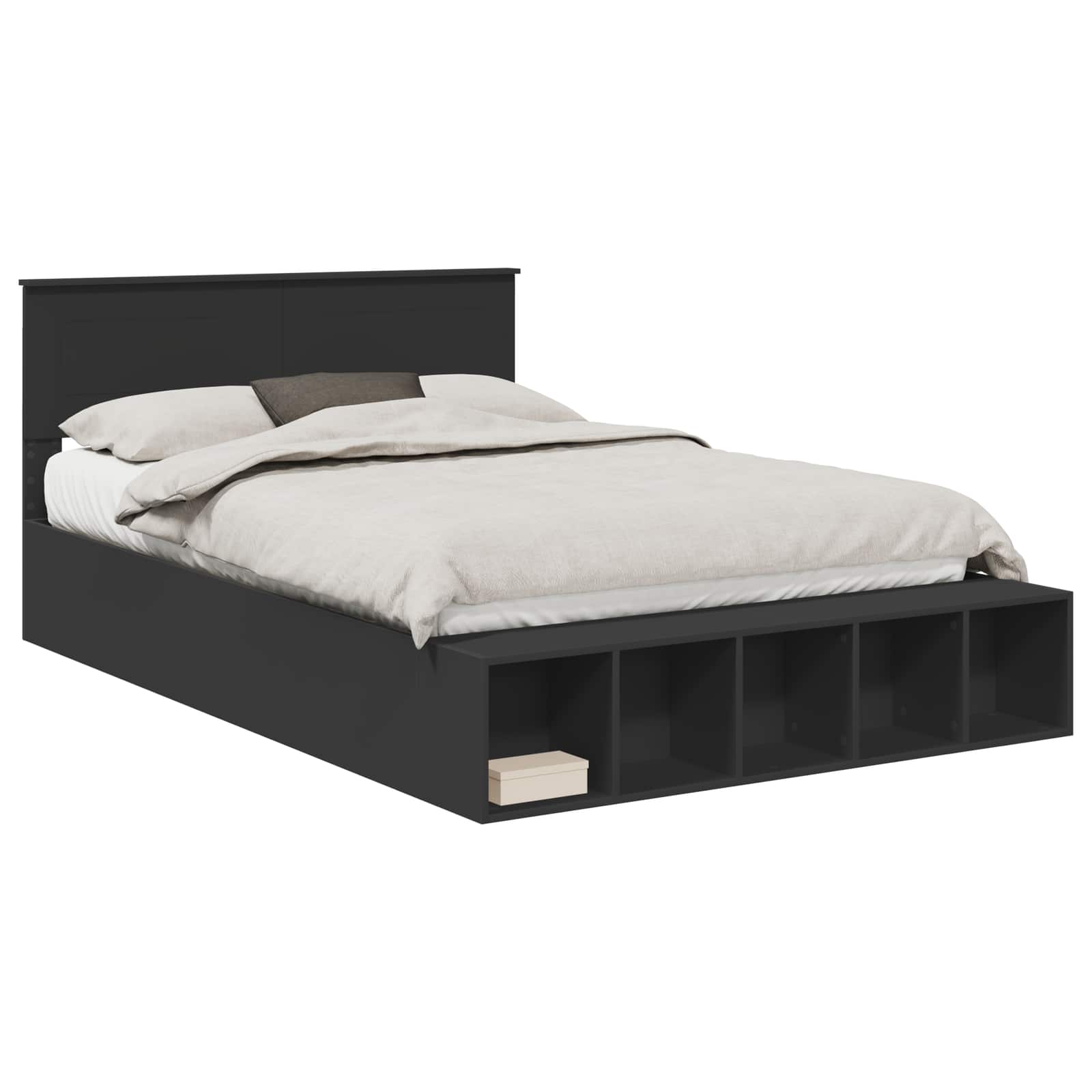 Struttura del letto Nero 140 x 200 cm Legno multistrato 3408369