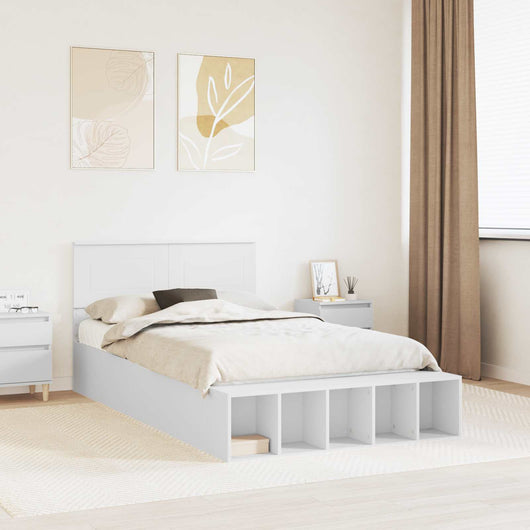 Struttura del letto Bianco 135 x 190 cm Legno multistrato 3408375