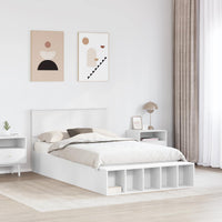 Struttura del letto Bianco 135 x 190 cm Legno multistrato 3408375