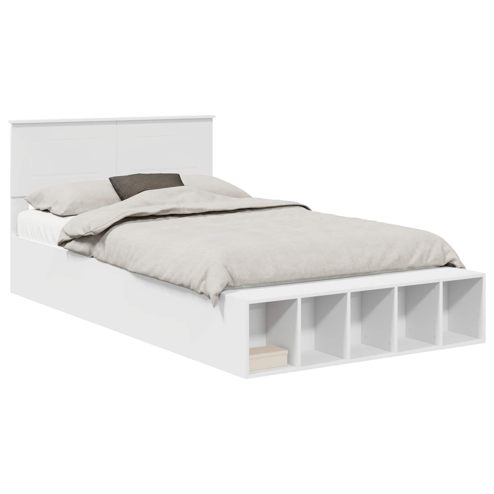 Struttura del letto Bianco 135 x 190 cm Legno multistrato 3408375