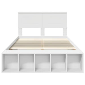 Struttura del letto Bianco 135 x 190 cm Legno multistrato 3408375