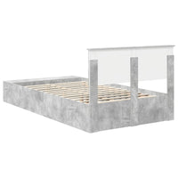 Struttura del letto con lo scaffale Grigio cemento 120 x 190 cm 3408385