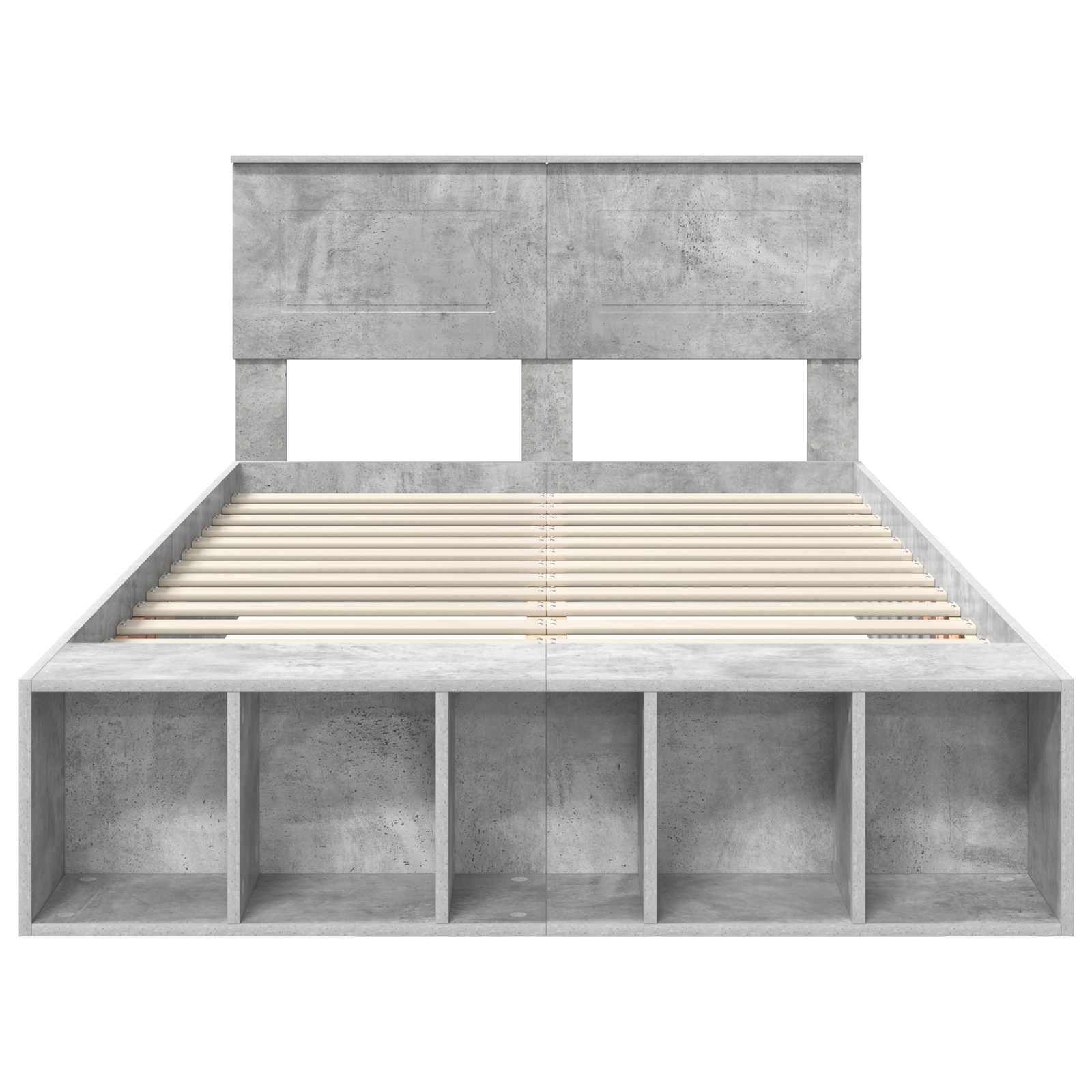 Struttura del letto con lo scaffale Grigio cemento 120 x 190 cm 3408385
