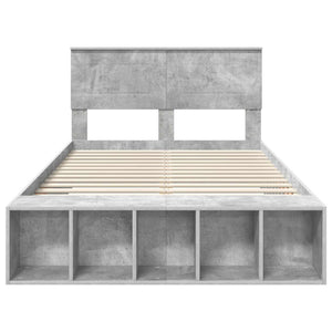 Struttura del letto con lo scaffale Grigio cemento 120 x 190 cm 3408385