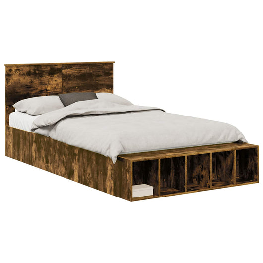 Struttura del letto Rovere fumé 120 x 190 cm Legno multistrato 3408386