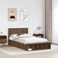 Struttura del letto con lo scaffale Rovere Marrone 120 x 190 cm 3408388