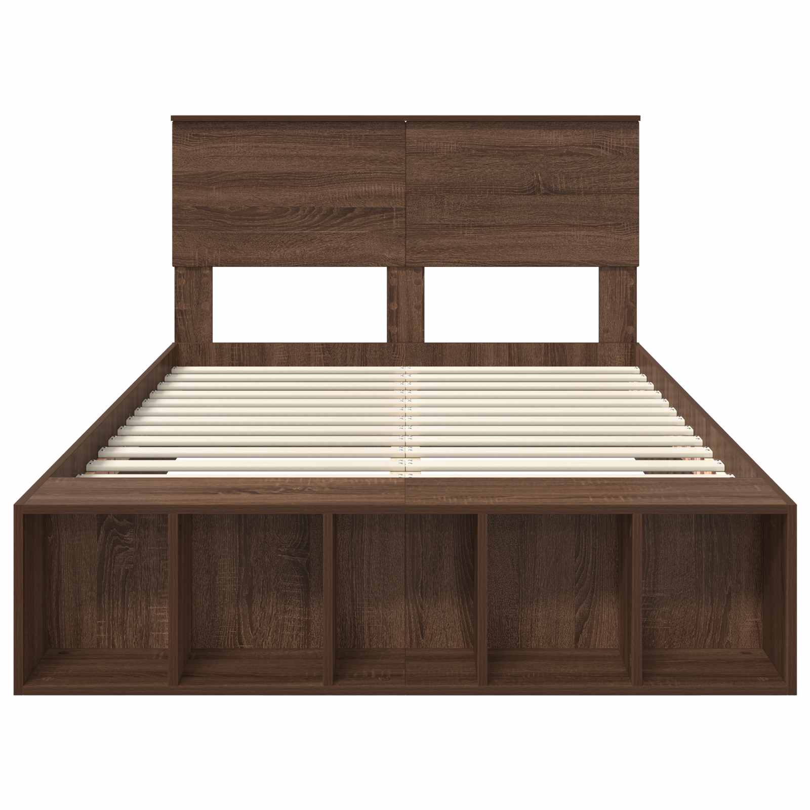 Struttura del letto con lo scaffale Rovere Marrone 120 x 190 cm 3408388