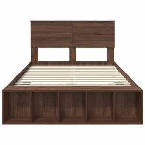 Struttura del letto con lo scaffale Rovere Marrone 120 x 190 cm 3408388