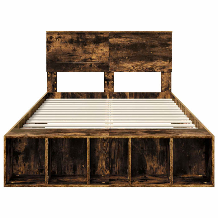 Struttura del letto Rovere fumé 120 x 200 cm Legno multistrato 3408393