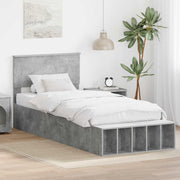 Struttura del letto con lo scaffale Grigio cemento 100 x 200 cm 3408399
