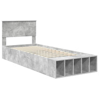Struttura del letto con lo scaffale Grigio cemento 90 x 200 cm 3408413