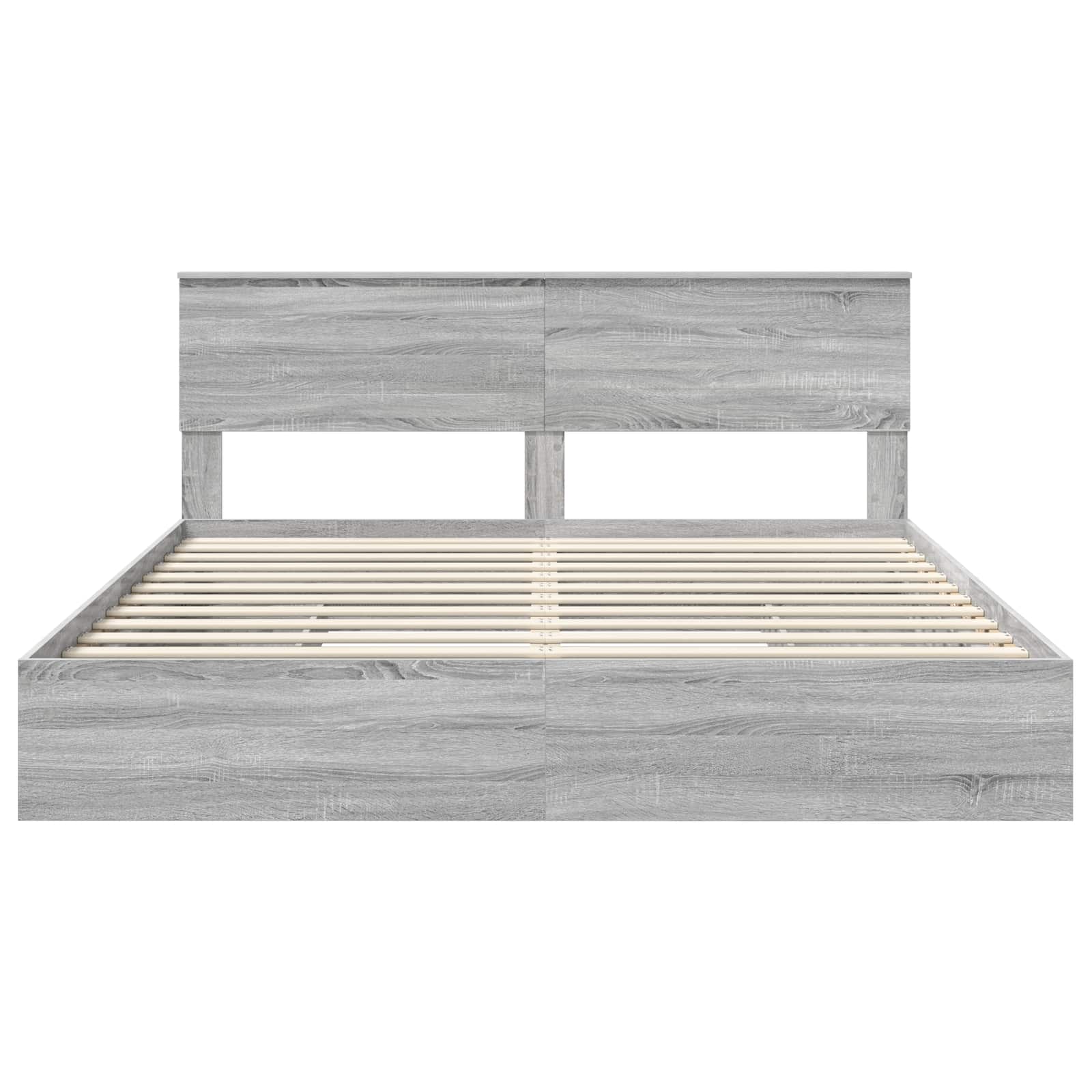 Letto con Contenitore con testiera-Struttura Letto con contenitore Grigio Sonoma 200 x 200 cm 417058