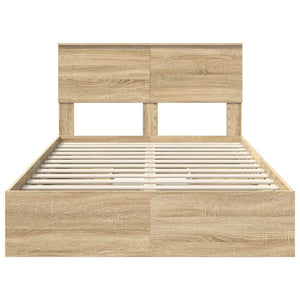 Letto con Contenitore con testiera-Struttura Letto con contenitore Rovere Sonoma 120 x 190 cm 290133