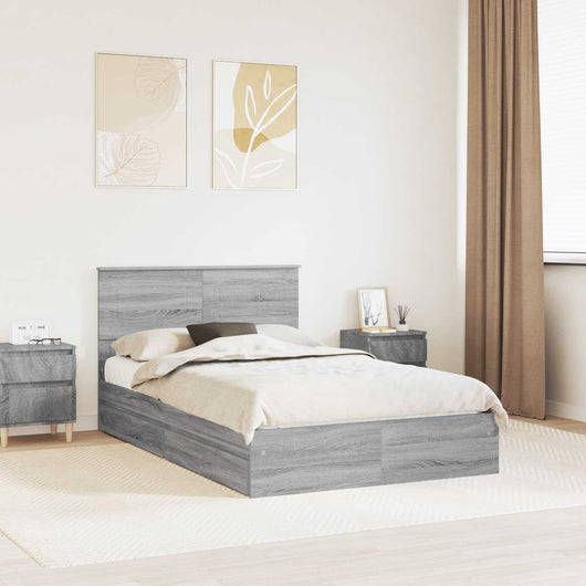 Letto con Contenitore con testiera Grigio Sonoma 120 x 200 cm 3408485