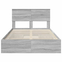 Letto con Contenitore con testiera Grigio Sonoma 120 x 200 cm 3408485