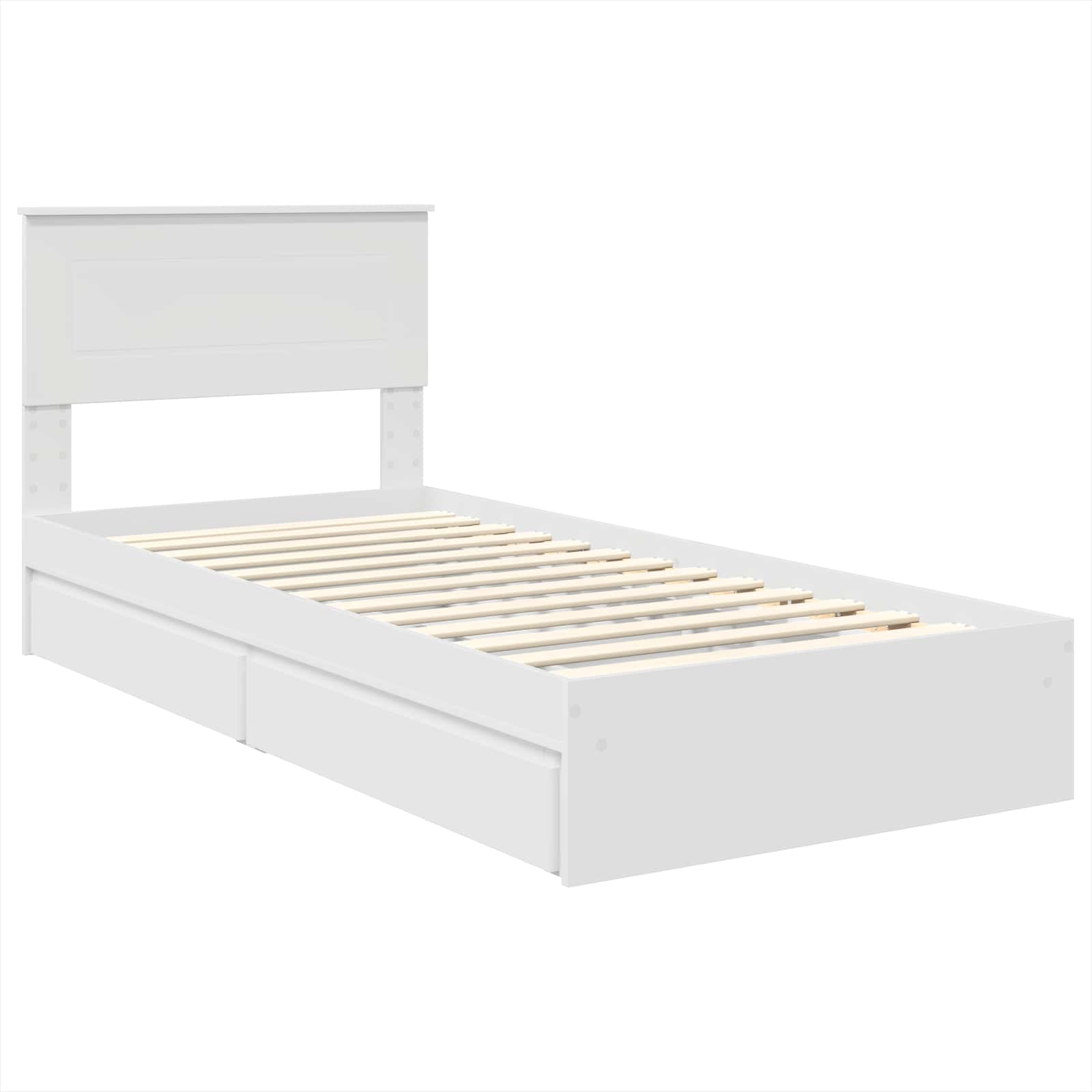 Letto con Contenitore Bianco 90 x 200 cm Legno multistrato