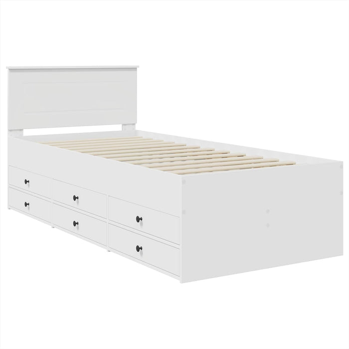 Daybed Bianco e Nero 100 x 200 cm Legno multistrato 3408515