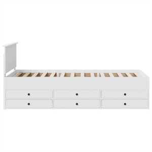 Daybed Bianco e Nero 100 x 200 cm Legno multistrato 3408515