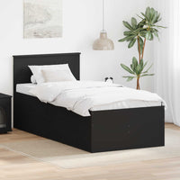 Daybed con cassetto Nero 100 x 200 cm Legno multistrato 3408516