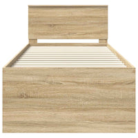 Daybed Rovere Sonoma e Nero 100 x 200 cm Legno multistrato 3408517