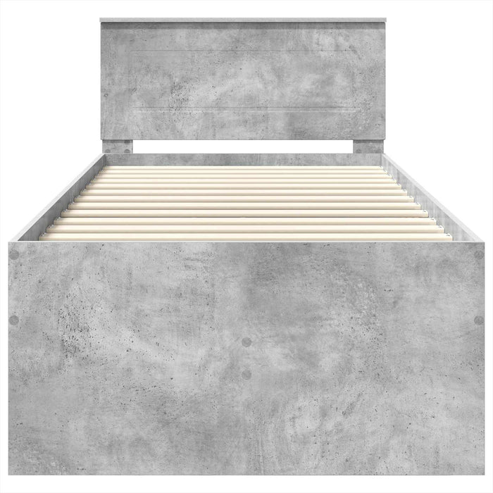 Daybed Grigio Cemento e Nero 100 x 200 cm Legno multistrato 3408518