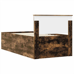 Daybed Rovere Affumicato e Nero 100 x 200 cm Legno multistrato 3408519