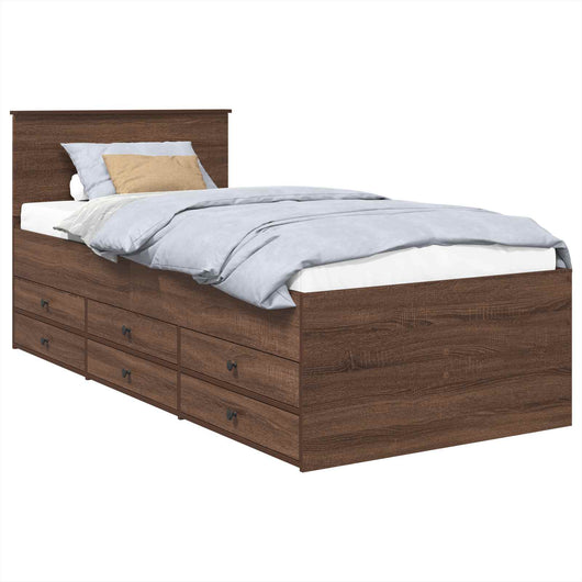 Daybed Rovere Marrone e Nero 100 x 200 cm Legno multistrato 3408521