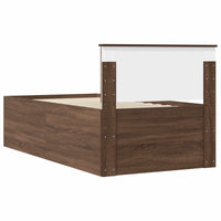 Daybed Rovere Marrone e Nero 100 x 200 cm Legno multistrato 3408521